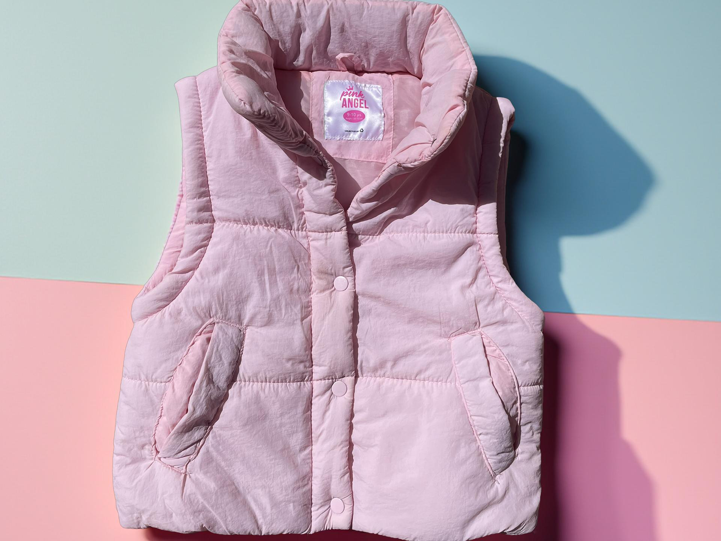 Kids Pink Angel Puff Jacket