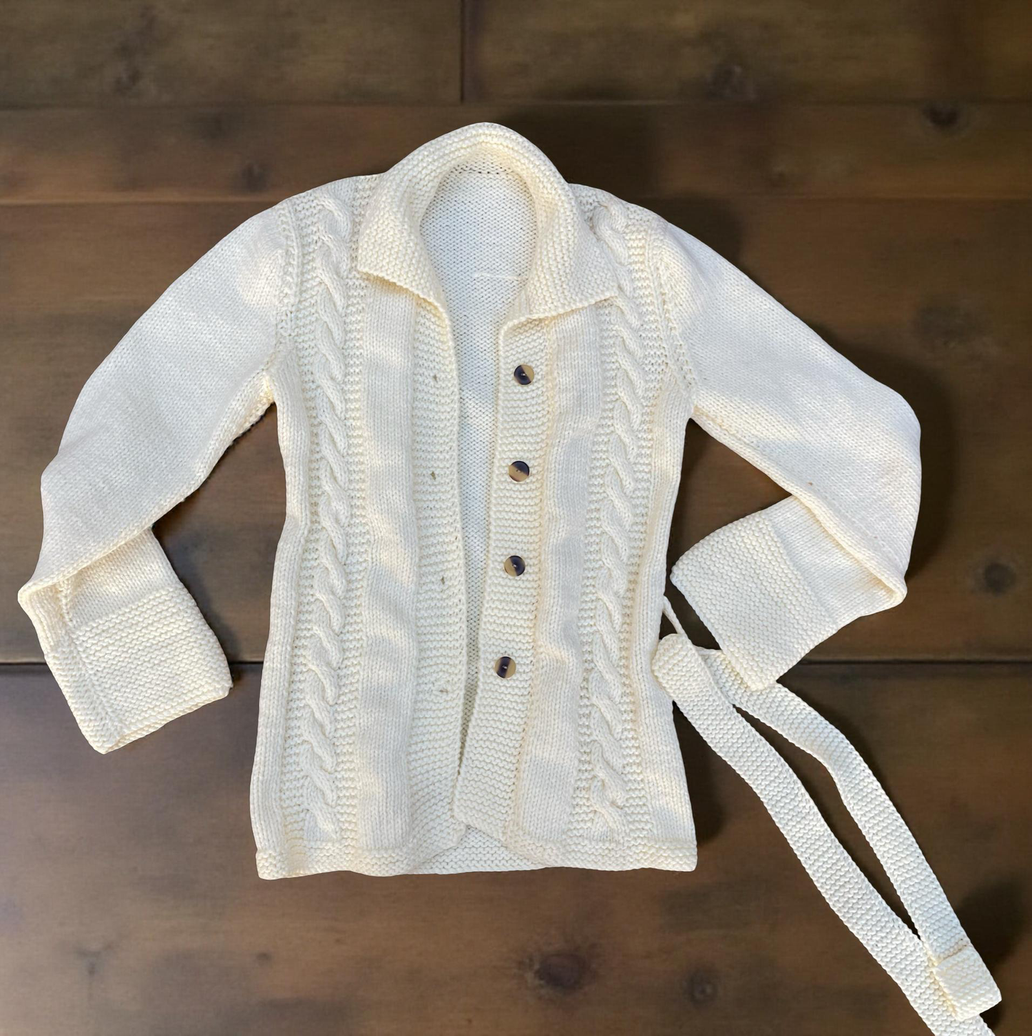 Cozy Cable Knit Wool Jersey