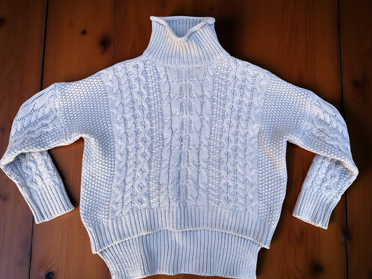 Cable knit Poloneck